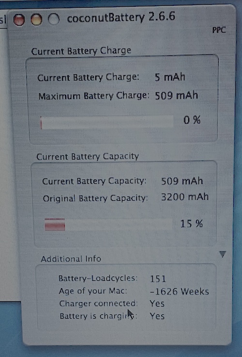 coconutBattery UI