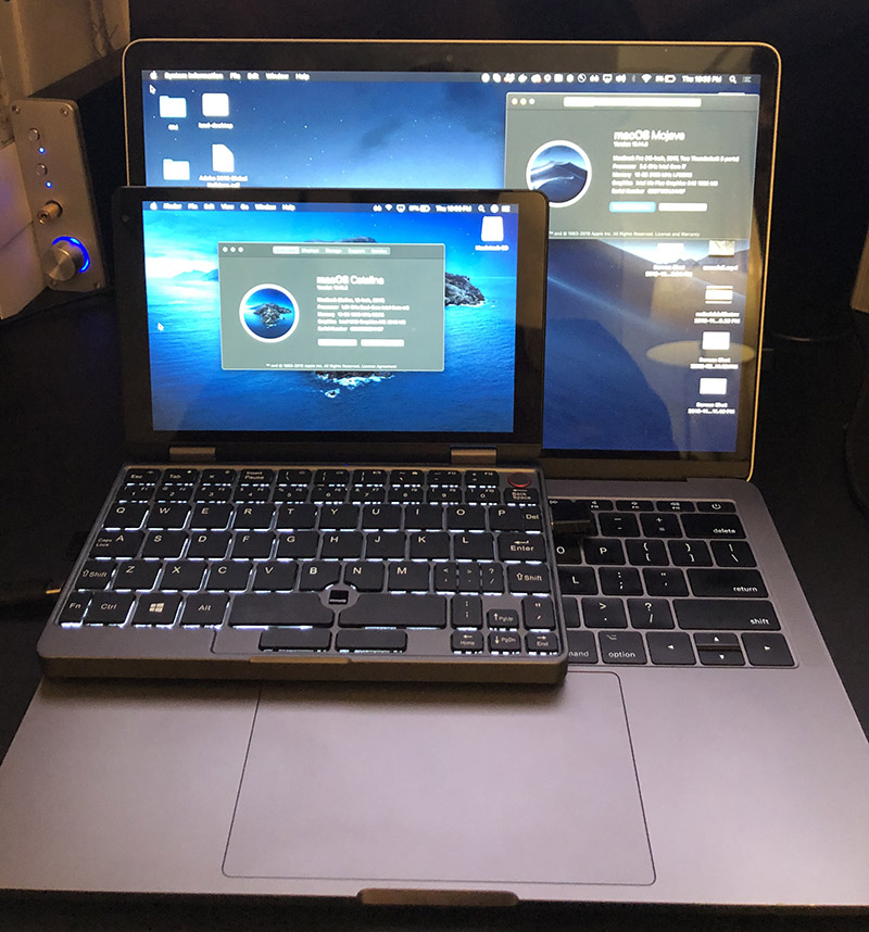 Chuwi Minibook sitting on MacBook 13"
